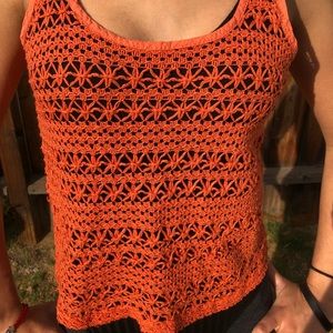Cotton on orange tank top.